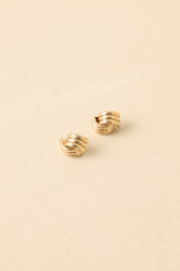 Golden Standard Knot Stud Earrings
