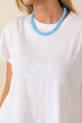 Purely Essential White Modal Blend Crewneck Tee