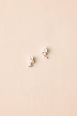 Dewdrop Bloom Gold & Pearl Flower Drop Earrings