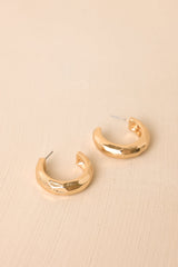 Worth the Hype Gold Textured Hoop Earrings