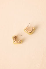 Golden Opportunity Chartreuse & Gold Square Hoop Earrings