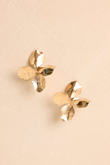 Wildflowers All Around Gold Floral Stud Earrings