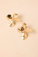 Wildflowers All Around Gold Floral Stud Earrings