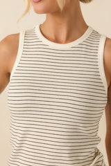 FRNCH Volga Ivory Stripe Tank Top