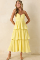 ASTR The Label Lupin Yellow Tiered Maxi Dress