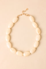 Salt Air Society Marbled Ivory Beaded Statement Necklace