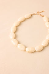 Salt Air Society Marbled Ivory Beaded Statement Necklace