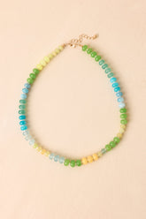 Life Is Sweet Green Multi Beaded Necklace