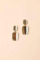 Makes Sense To Me Gold Curved Sculptural Drop Earrings