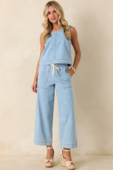 Z Supply Sun Seeker Light Wash Cotton Denim Tank