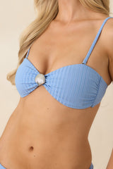 MINKPINK Zephyr Sky Blue Twist Bandeau Bikini Top