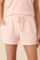 Z Supply Blush Pink Cotton Blend Birdie Shorts