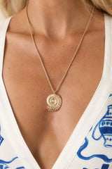 Gone Coastal Gold Nautilus Shell Necklace