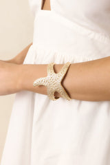 Seas Ahead Gold Starfish Bracelet