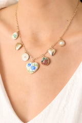 Debutante Of The Season Gold Multi Charm Necklace