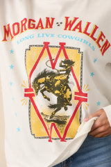 Morgan Wallen Long Live Cowgirls White Relaxed Long Sleeve Tee