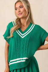 Putting In The Work Oversized Green Sweater Vest