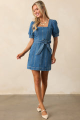 MINKPINK Ellis Denim Panel Mini Dress