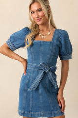 MINKPINK Ellis Denim Panel Mini Dress