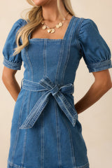 MINKPINK Ellis Denim Panel Mini Dress