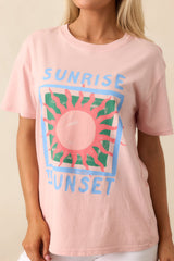 Z Supply Sunset Pink Boyfriend Tee