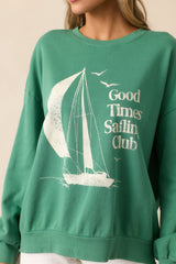 Z Supply Sail Away Sunday Green Sweatshirt