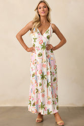 MINKPINK Gracie Ivory Fruity Floral Panel Midi Dress