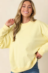 Radiant Vibes Yellow Crewneck Sweatshirt