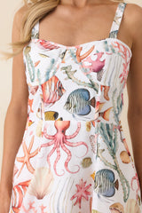 Paradisa Sanibel Multi Cotton Linen Mini Dress