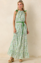 Paradisa Santa Rosa Seaglass Green Cotton Maxi Dress