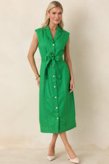 Prosperina Jacqueline Green Midi Dress