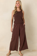 Z Supply Chocolate Brown Scout Linen Pants