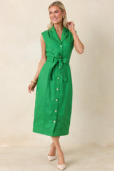 Prosperina Jacqueline Green Midi Dress