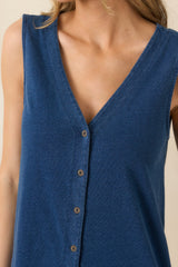 Z Supply Dark Wash Solace Cotton Denim Mini Dress