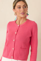 Prosperina Kennedy Azalea Pink Cotton Cardigan