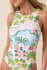 Paradisa Cleo Multi Poolside Print One Piece Swimsuit