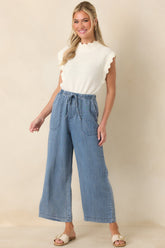 Sweetly Said White Textured Knit Scalloped Edge Sleeveless Cropped Sweater