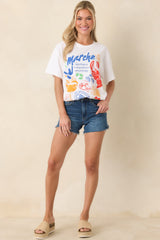 That Island Breeze White Cotton Coastal Market Graphic Tee