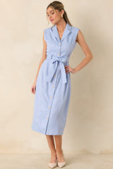Prosperina Jacqueline Sky Blue Midi Dress