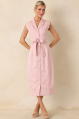 Prosperina Jacqueline Light Pink Midi Dress
