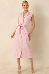 Prosperina Jacqueline Light Pink Midi Dress