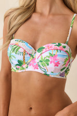 Paradisa Isla Multi Poolside Print Bra Bikini Top