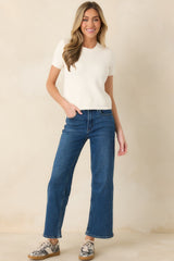 Prosperina Mary Lynn Ivory Cotton Sweater