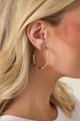 Sweet Sunshine Gold Bamboo Hoops