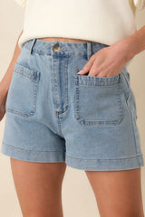 Made for Adventure Light Wash Denim Shorts
