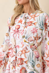 Paradisa Biscayne Bay Multi Cotton Linen Mini Dress