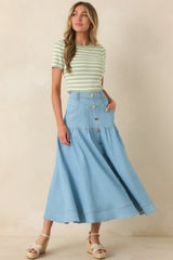 Let's Catch Up Light Green Stripe Short Sleeve Top