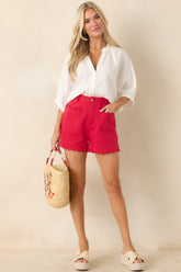 Under Open Skies White Cotton Long Flowy Blouse