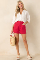 Under Open Skies White Cotton Long Flowy Blouse