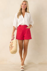 Under Open Skies White Cotton Long Flowy Blouse